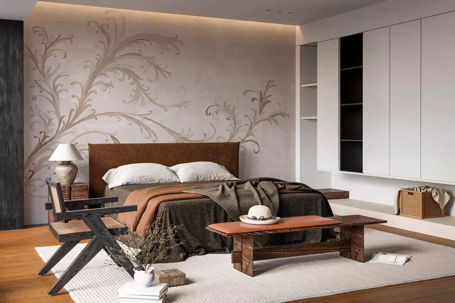 fototapeter Vintagepynt på en grunge-vegg w05490