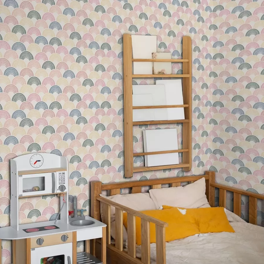 fototapeter Flerfargede buer i et repeterende mønster a01164