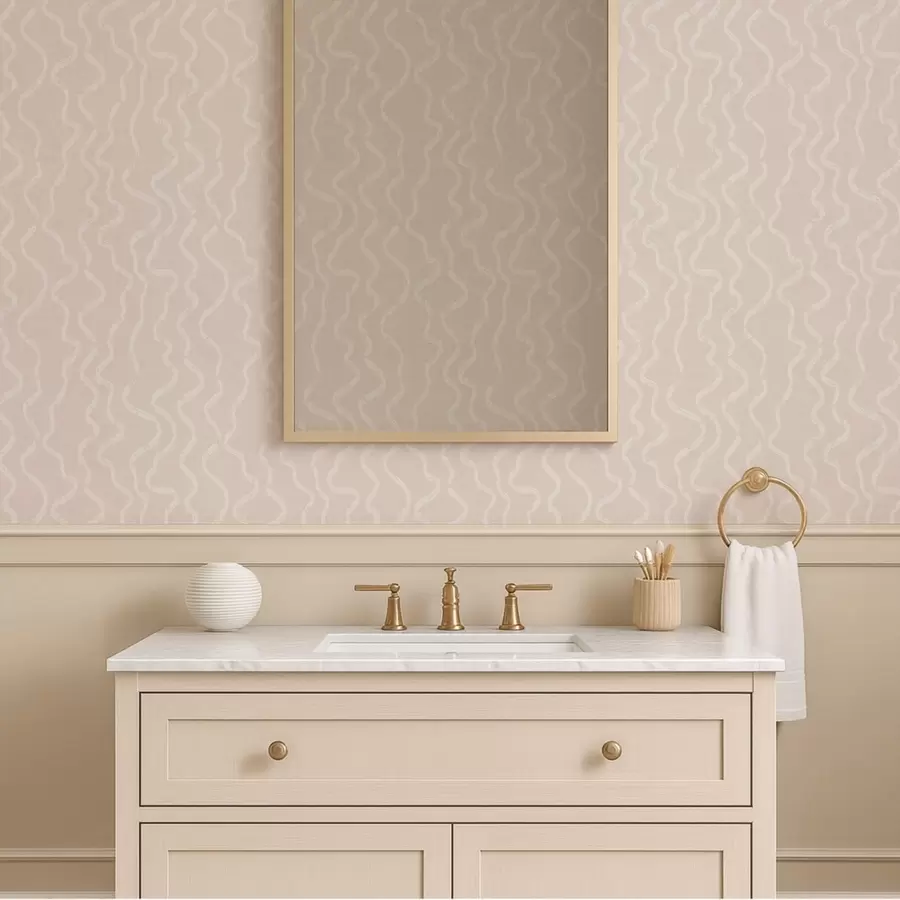 fototapeter Bølget lysmønster på beige bakgrunn a01167