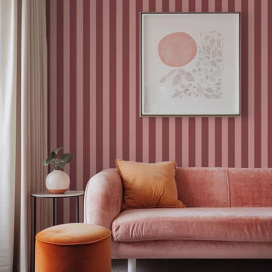 fototapeter Rosa og lyse vertikale striper a01179v3