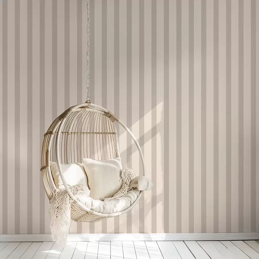 fototapeter Lyse beige vertikale striper a01180v5