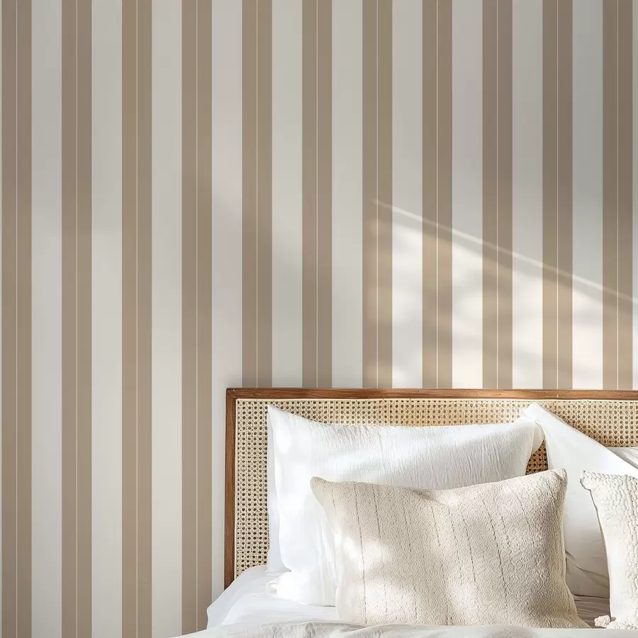 fototapeter Beige vertikale striper i minimalistisk stil a01181v4