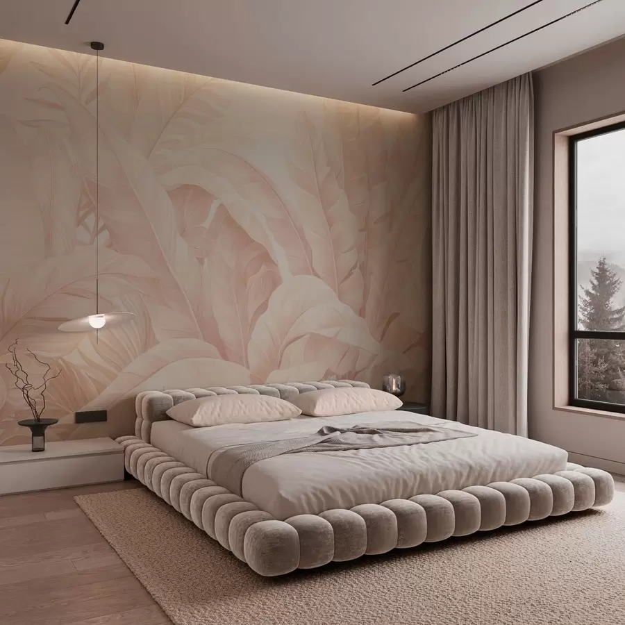 fototapeter Vintage tropiske blader w05518v2