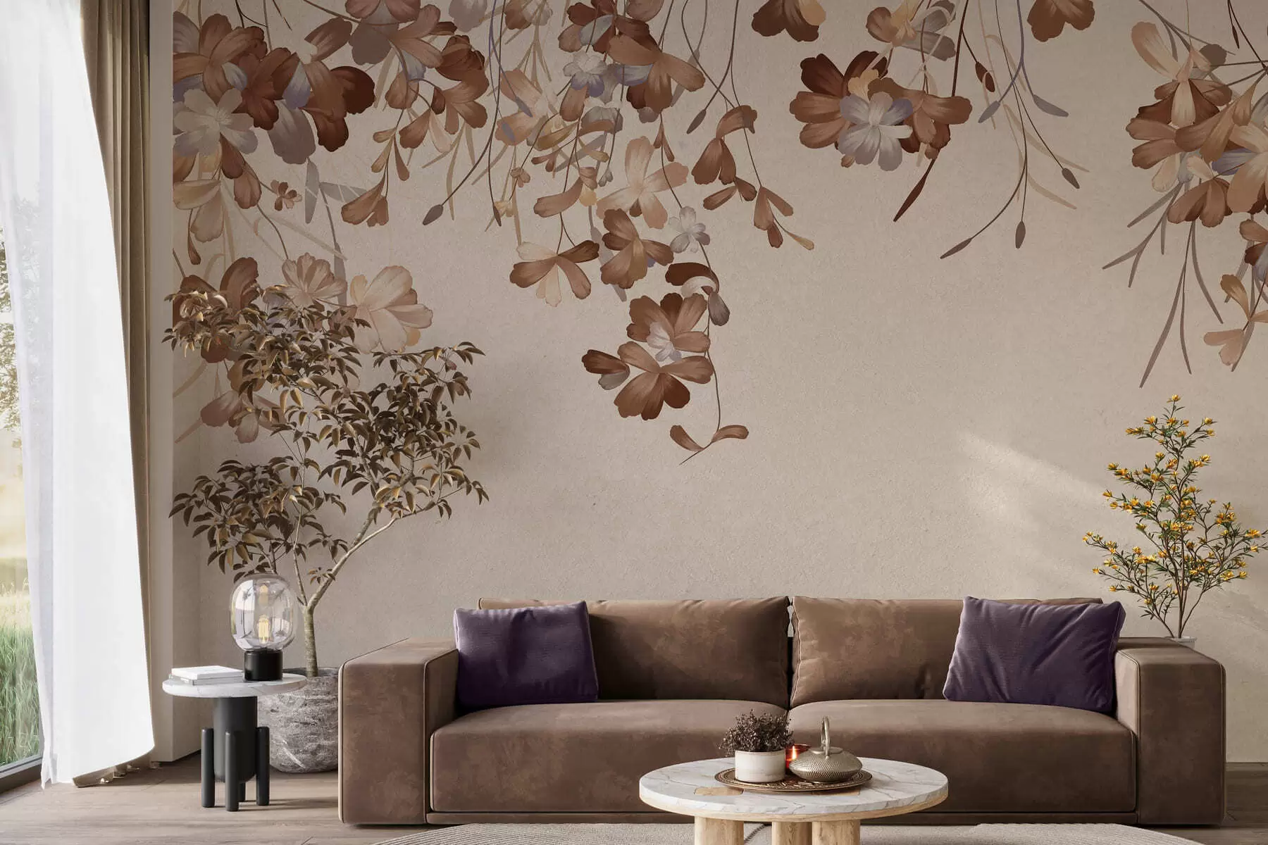 fototapeter Blader som henger på veggen w05530