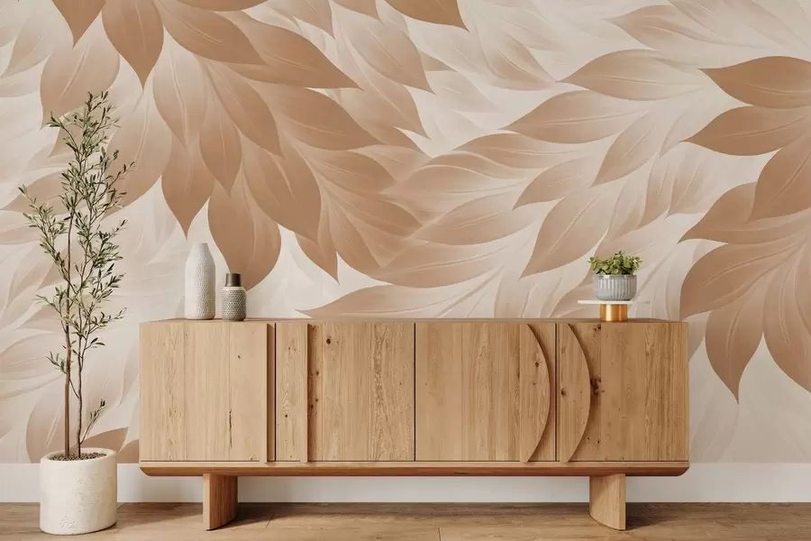 fototapeter Skarpe, abstrakte blader w05531v1