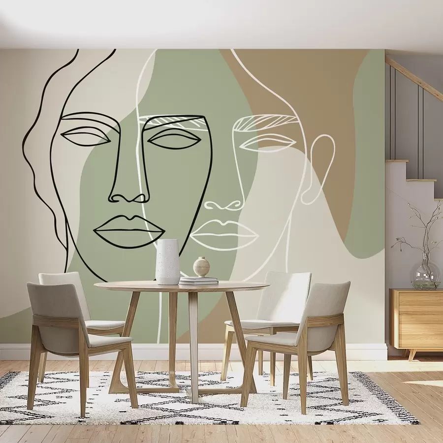 fototapeter Abstrakte ansikter w05550