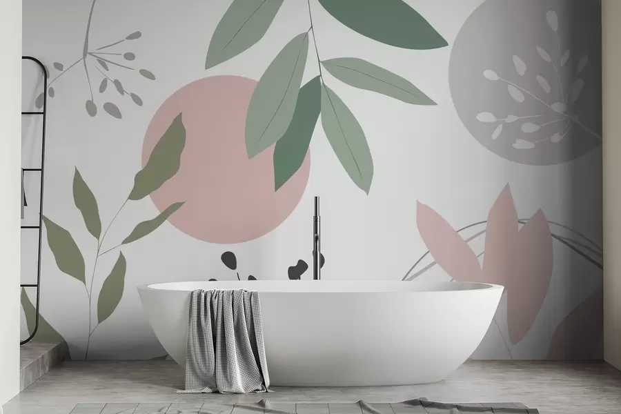 fototapeter Abstraksjon med planter w05552