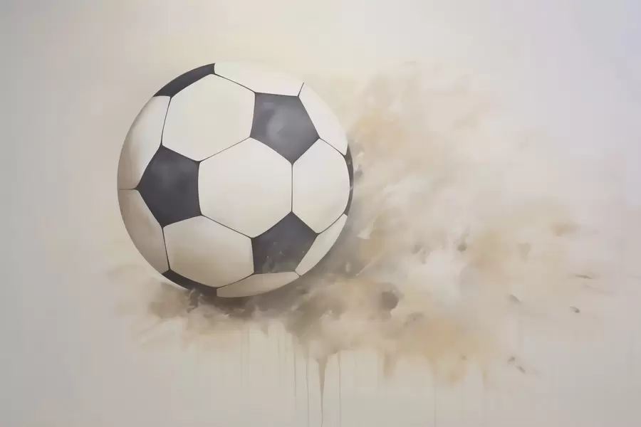 fototapeter Maleri som imiterer en fotball w05640