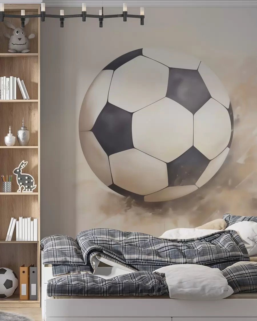 fototapeter Fotball i bevegelse w05640
