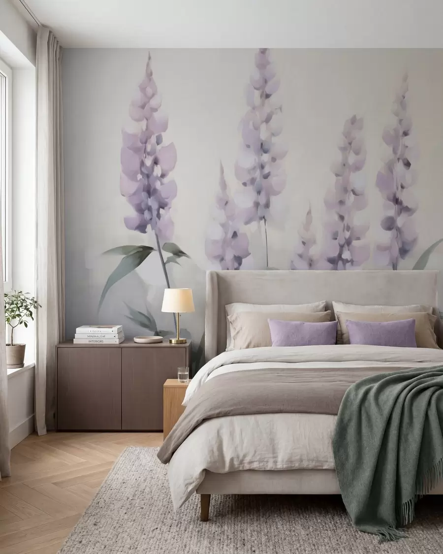 fototapeter Abstrakte blomster imitasjon av maleri w05661