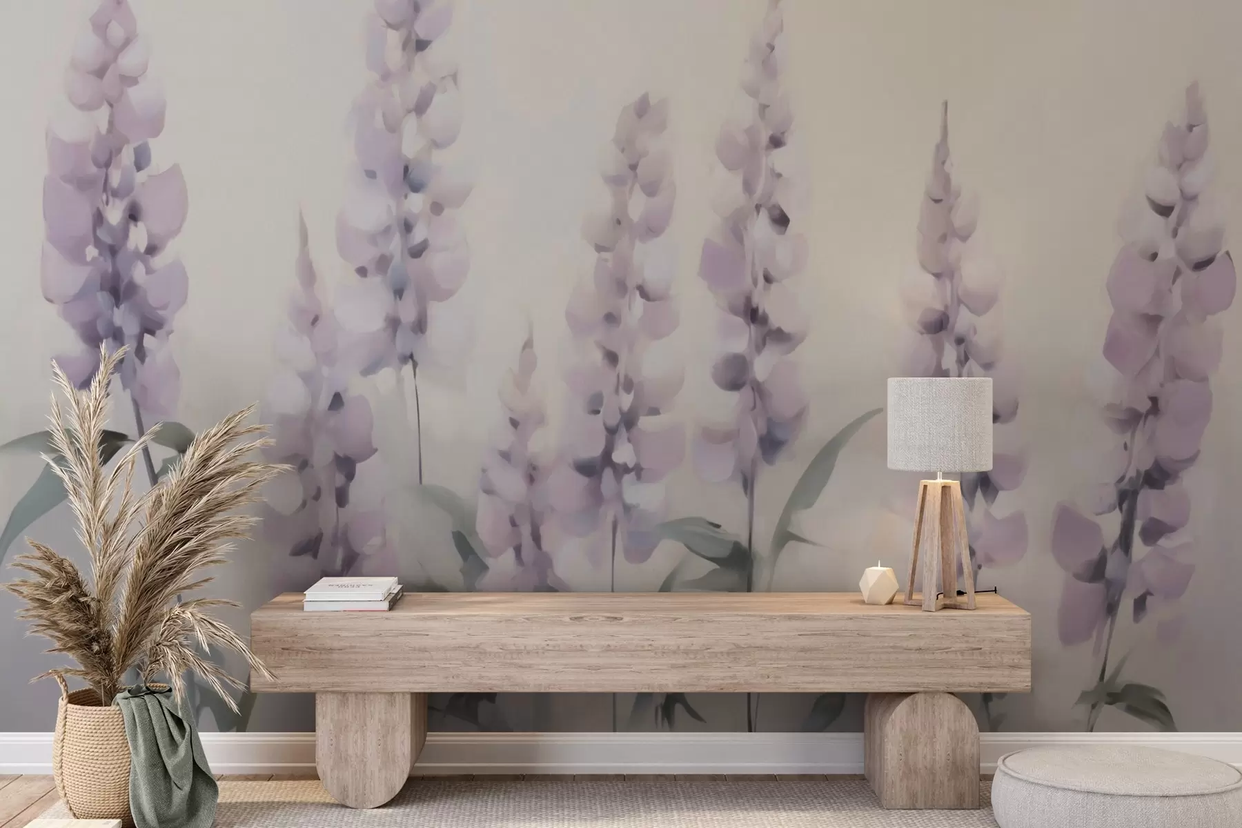 fototapeter Abstrakte blomster imitasjon av maleri w05661