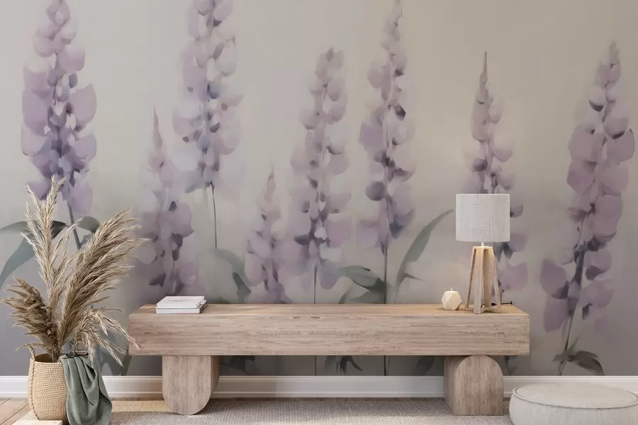 fototapeter Abstrakte blomster imitasjon av maleri w05661