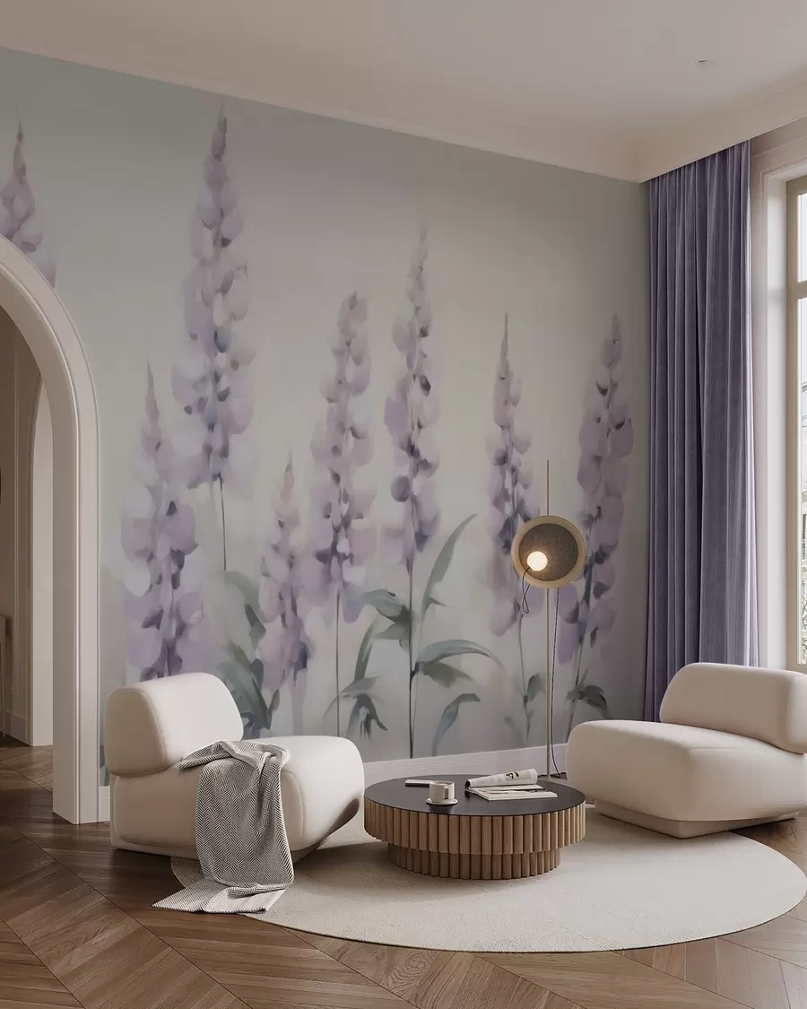 fototapeter Abstrakte blomster imitasjon av maleri w05661