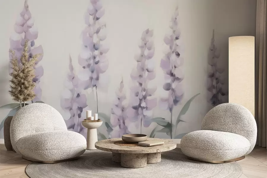 fototapeter Abstrakte blomster imitasjon av maleri w05661
