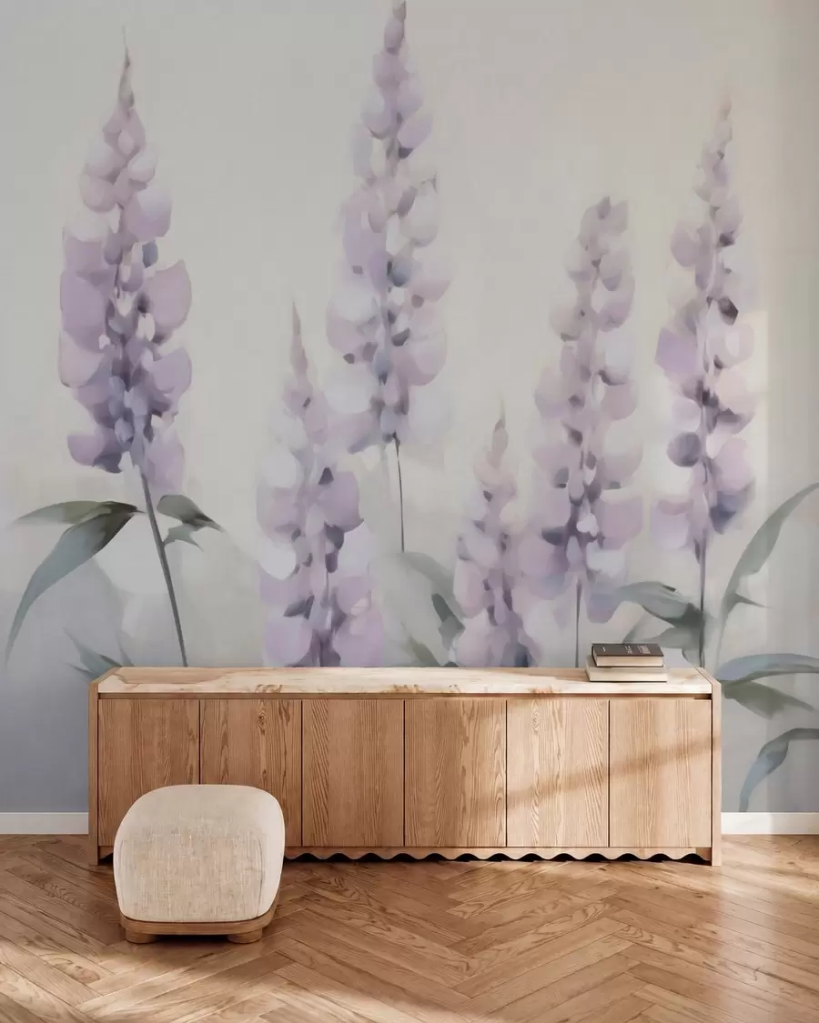 fototapeter Abstrakte blomster imitasjon av maleri w05661