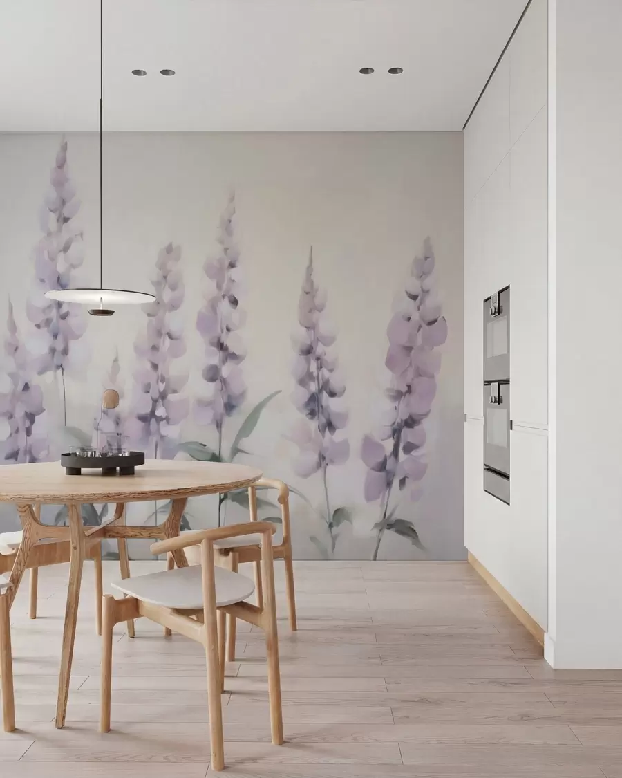 fototapeter Abstrakte blomster imitasjon av maleri w05661