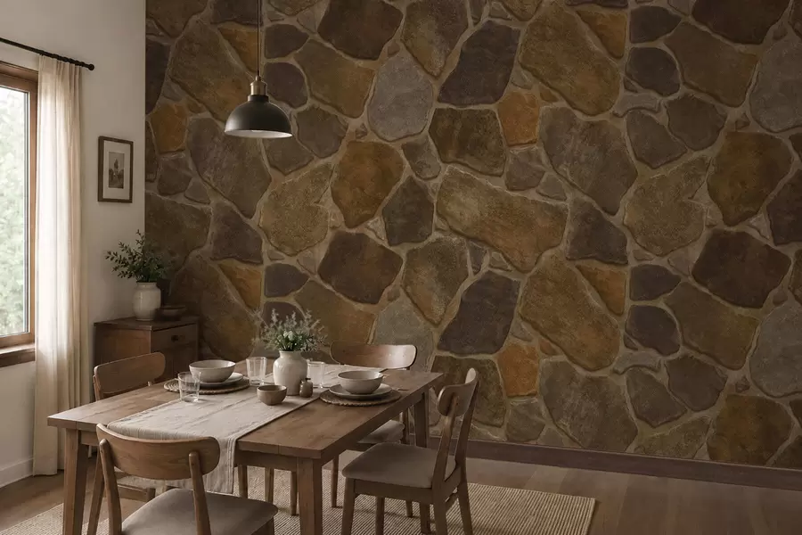 fototapeter Natursteinmønster i varme fargetoner w05691