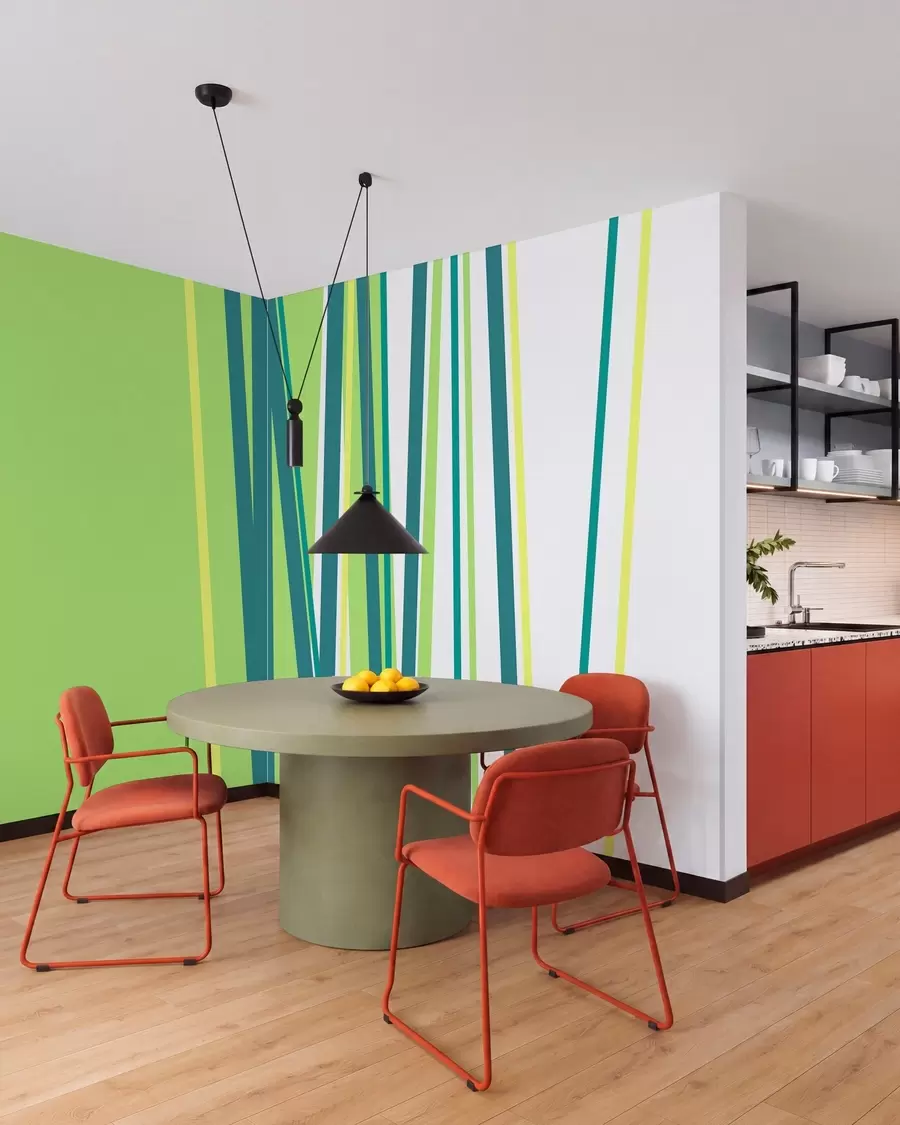 fototapeter en livlig, abstrakt stripe w05749