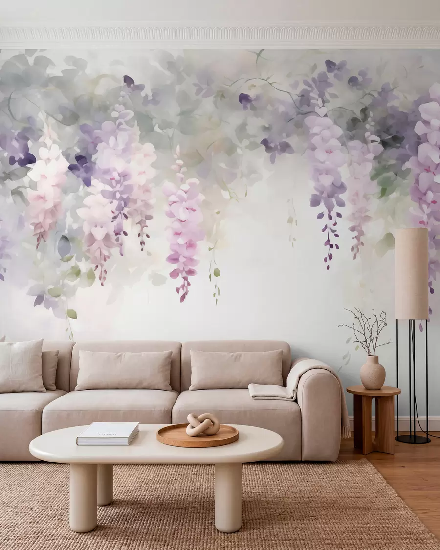fototapeter Hengende blåregnblomster w05795
