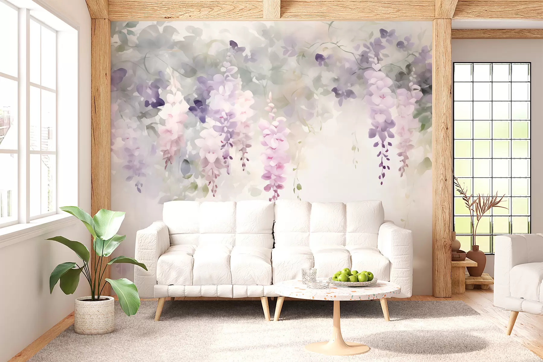 fototapeter Hengende blåregnblomster w05795