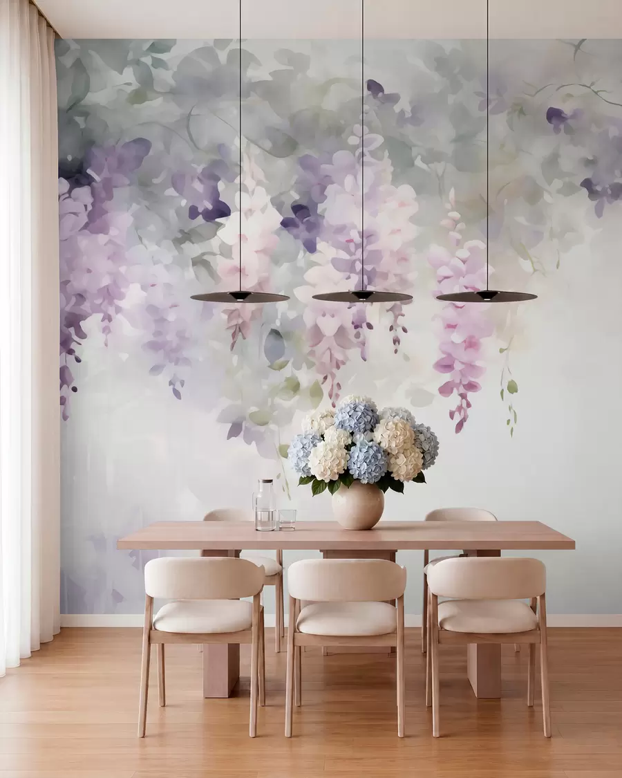 fototapeter Hengende blåregnblomster w05795