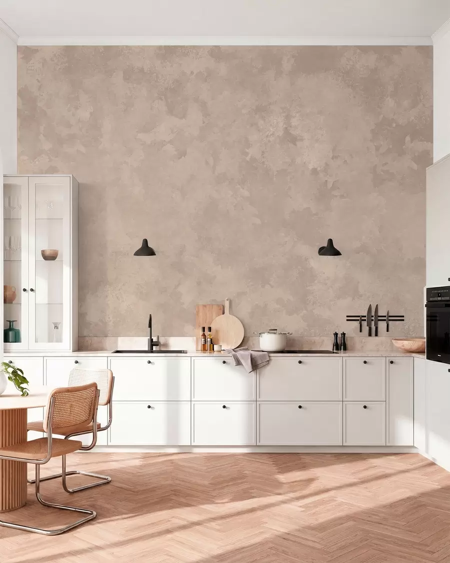 fototapeter Varm mandelbeige tekstur med myke, naturlige fargeoverganger w05814