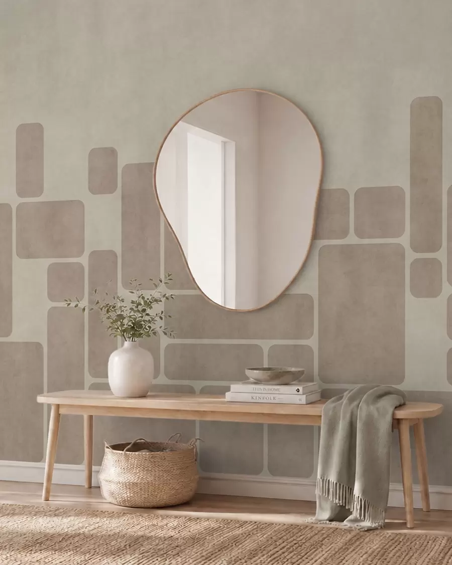 fototapeter Geometrisk mønster med avrundede rektangler w05141