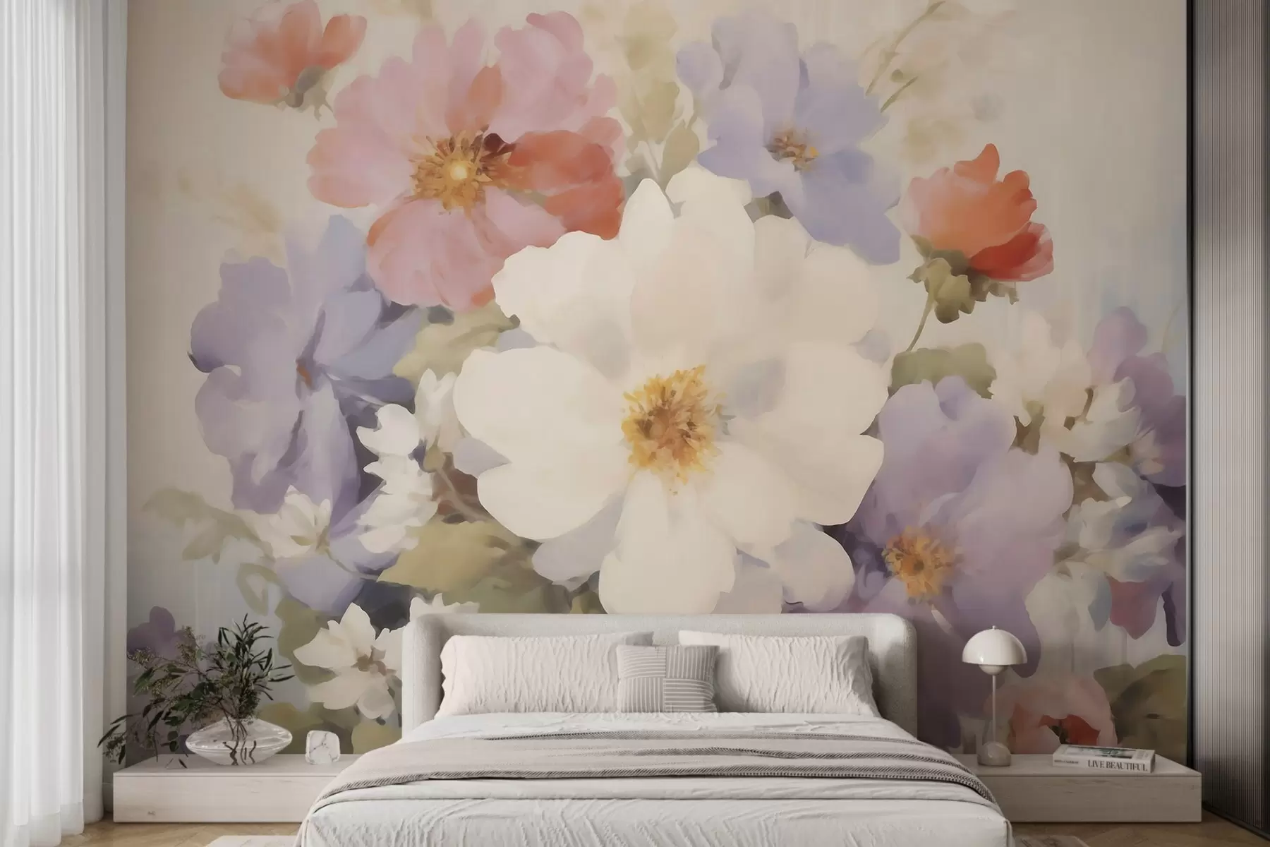 fototapeter Abstrakte blomster w05850