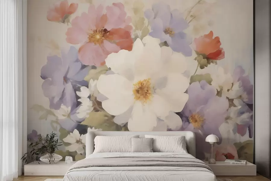 fototapeter Abstrakte blomster w05850