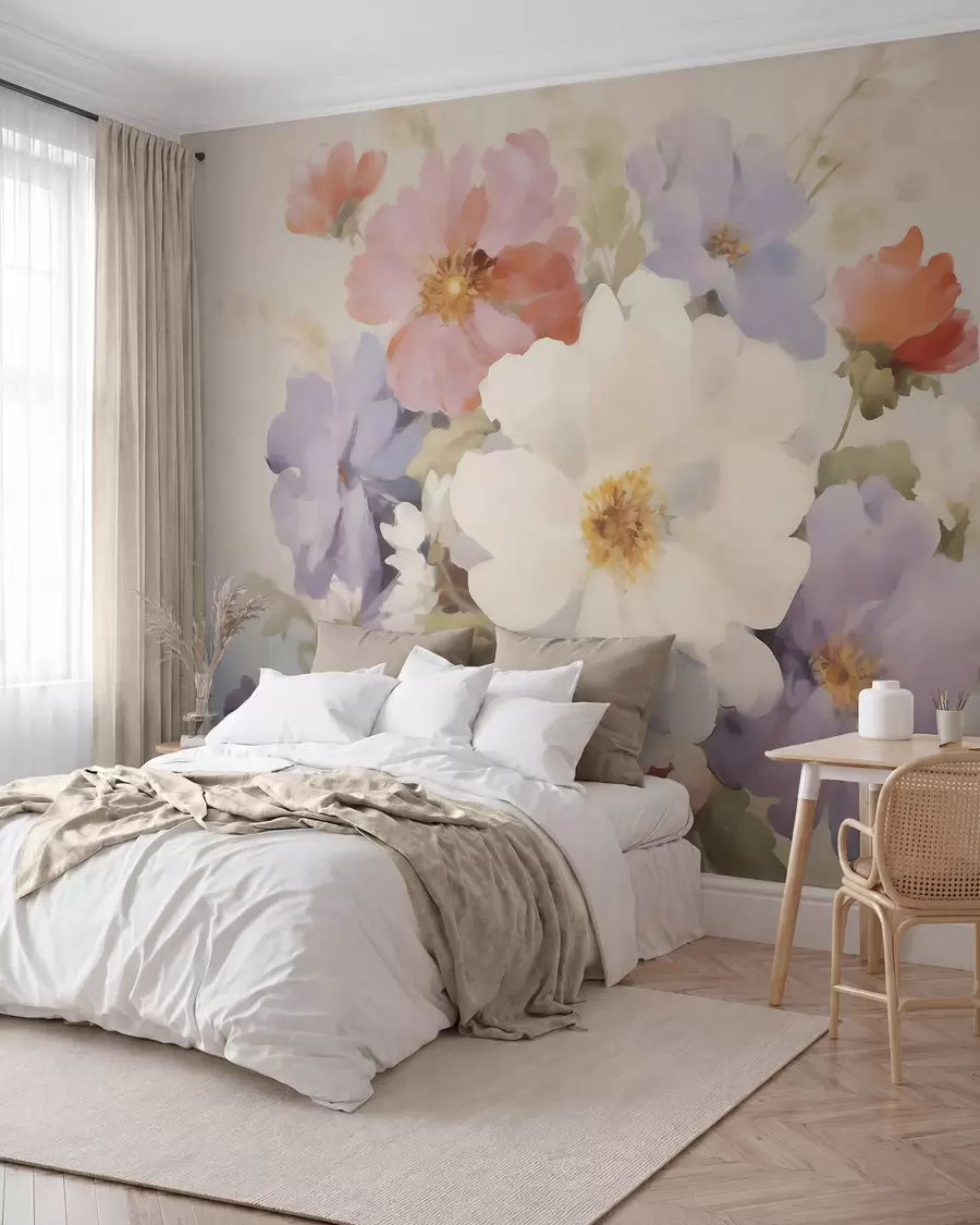 fototapeter Abstrakte blomster w05850