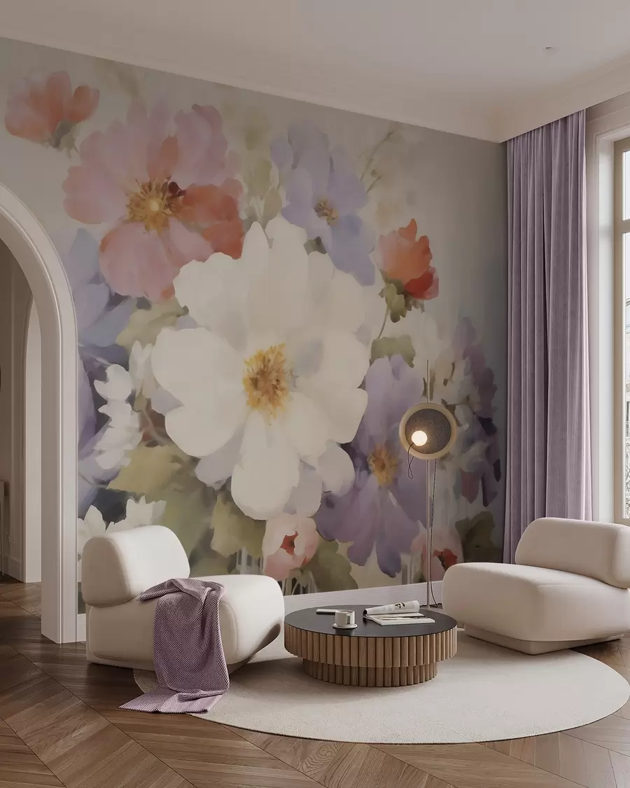 fototapeter Abstrakte blomster w05850