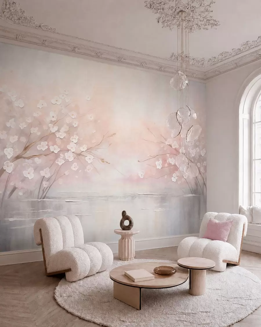fototapeter Blomster ved vannet w05858