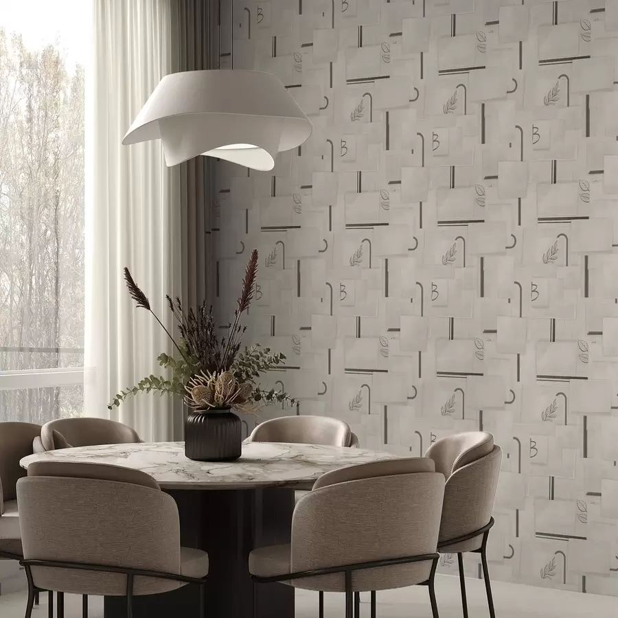 fototapeter Abstrakt komposisjon med rektangler og grener a01254