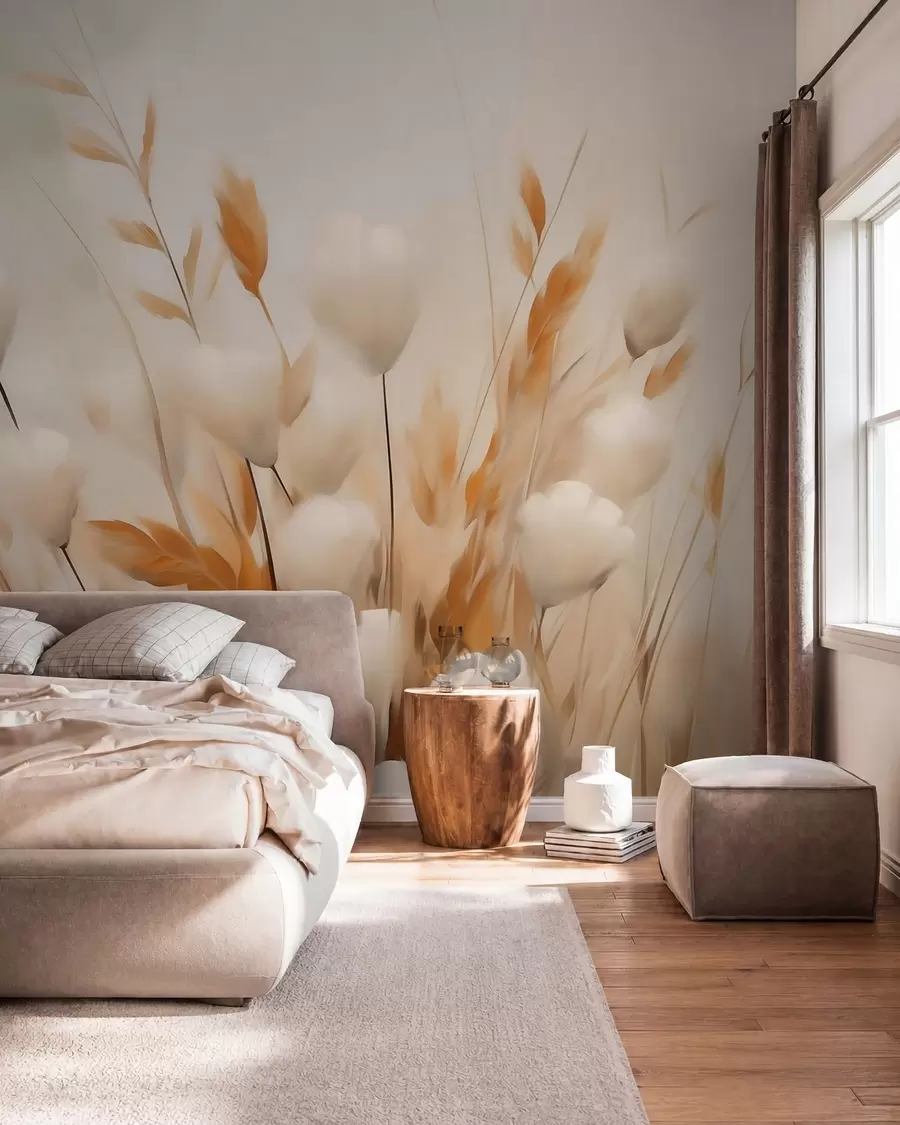 fototapeter Abstrakte tørkede blomster w05851