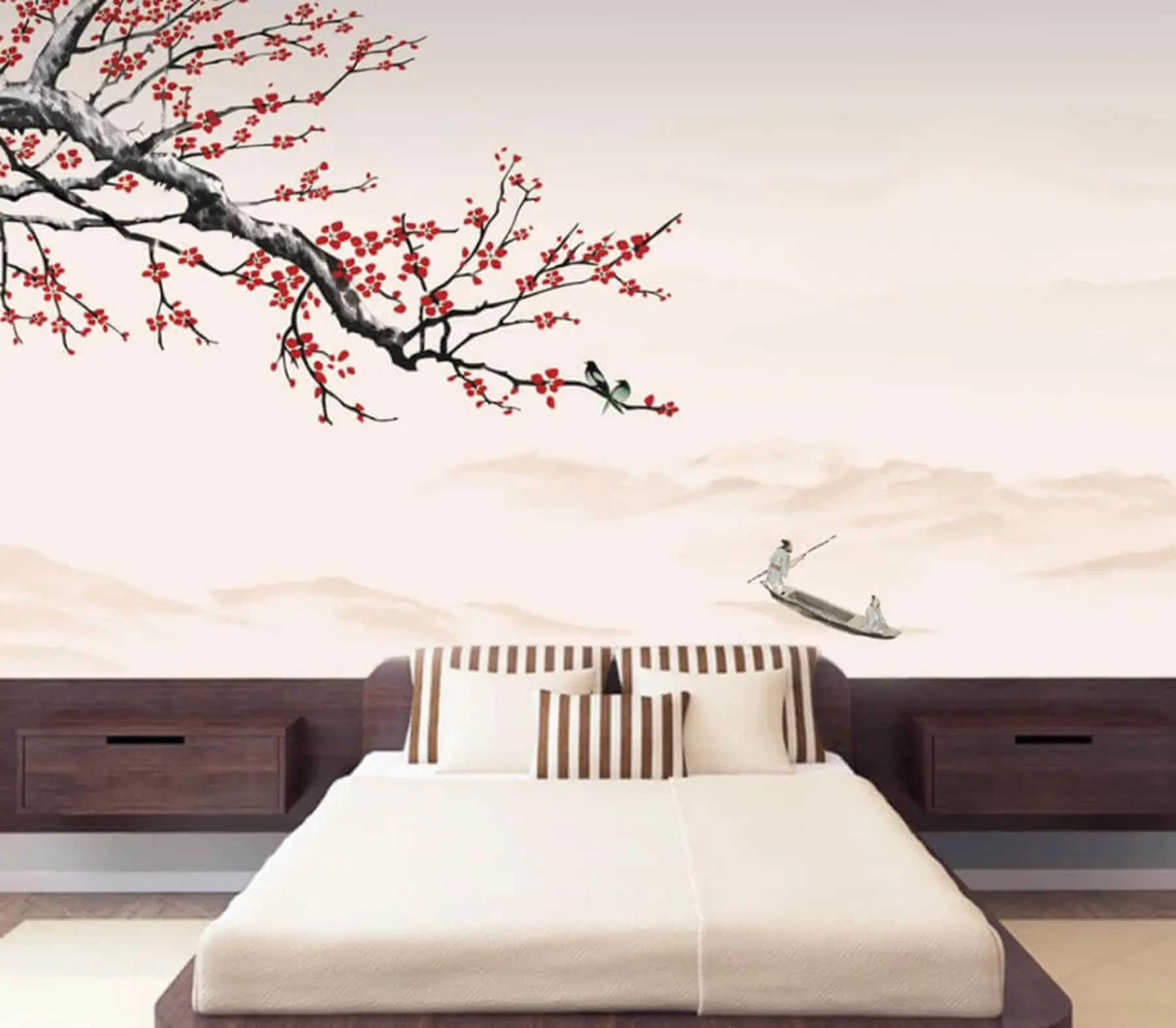 fototapeter Virveldyr, himmel og båt u40186