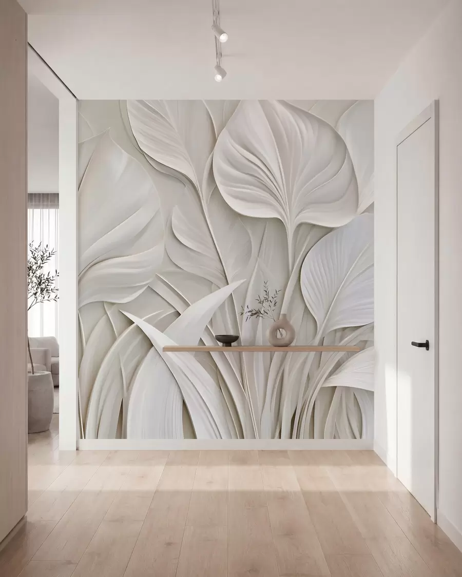 fototapeter Store blader i basrelieffstil w10074