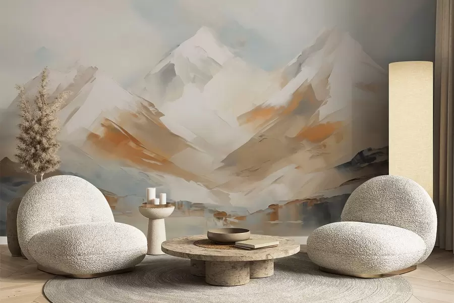 fototapeter Fjell, maleri i imitasjonsstil w05904