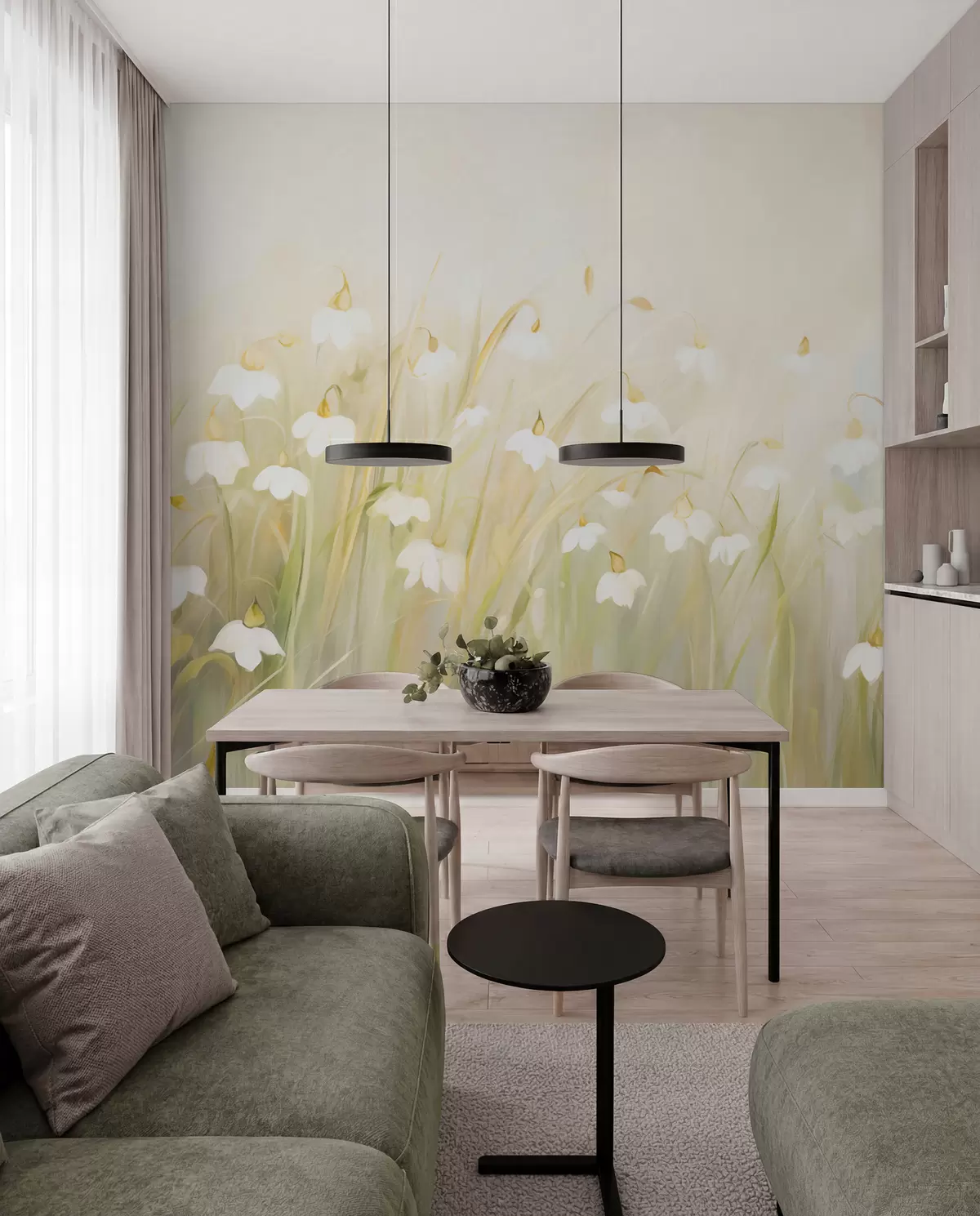 fototapeter Ville blomster w05830
