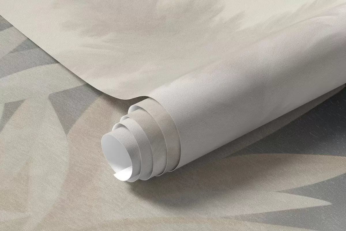 fototapeter Landskap med høyt villgress og furuskog, minimalistisk stil med tekstur w10082