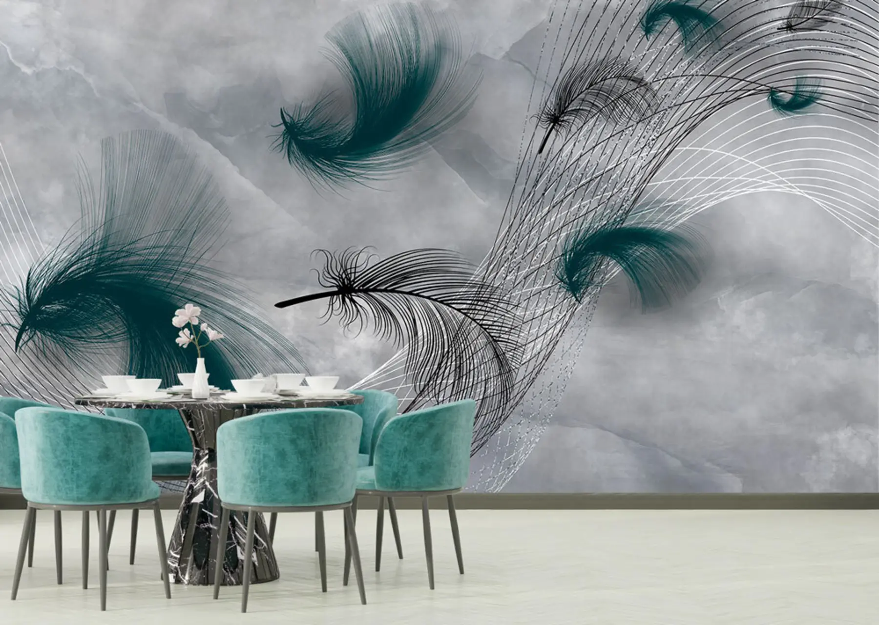 fototapeter Fjær i vinden u80391