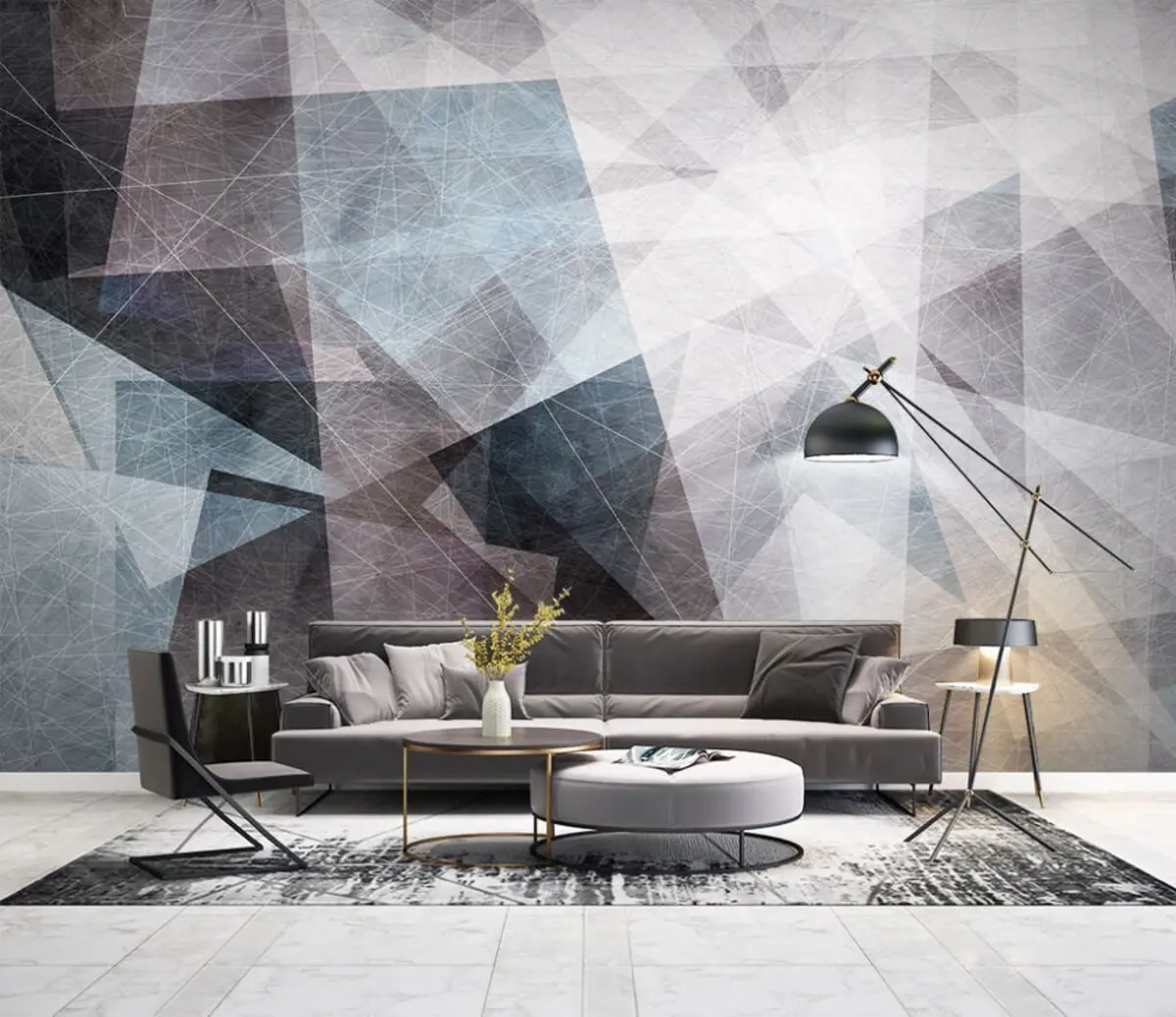 fototapeter Grått, kunst og skrift u29741