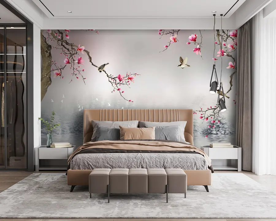 fototapeter Blomst, vann og væske u37233