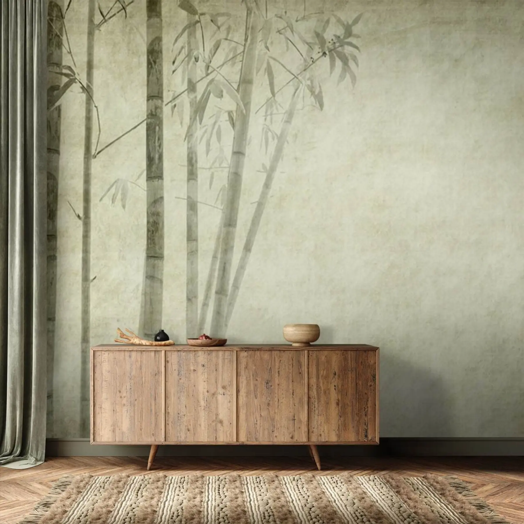 fototapeter Minimalisme Bambus u72564