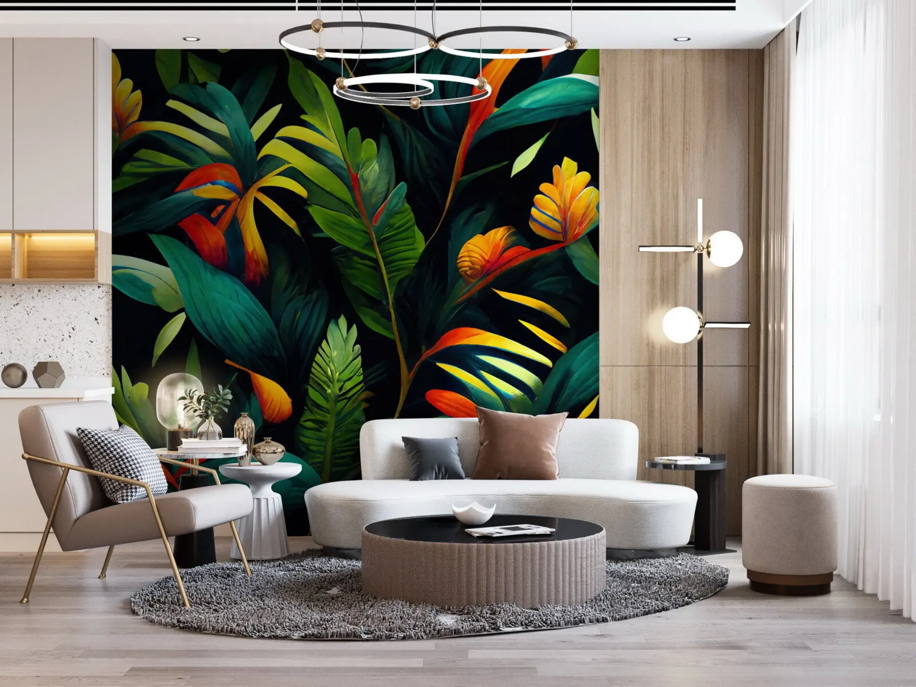 fototapeter Lys tropisk jungel u72390