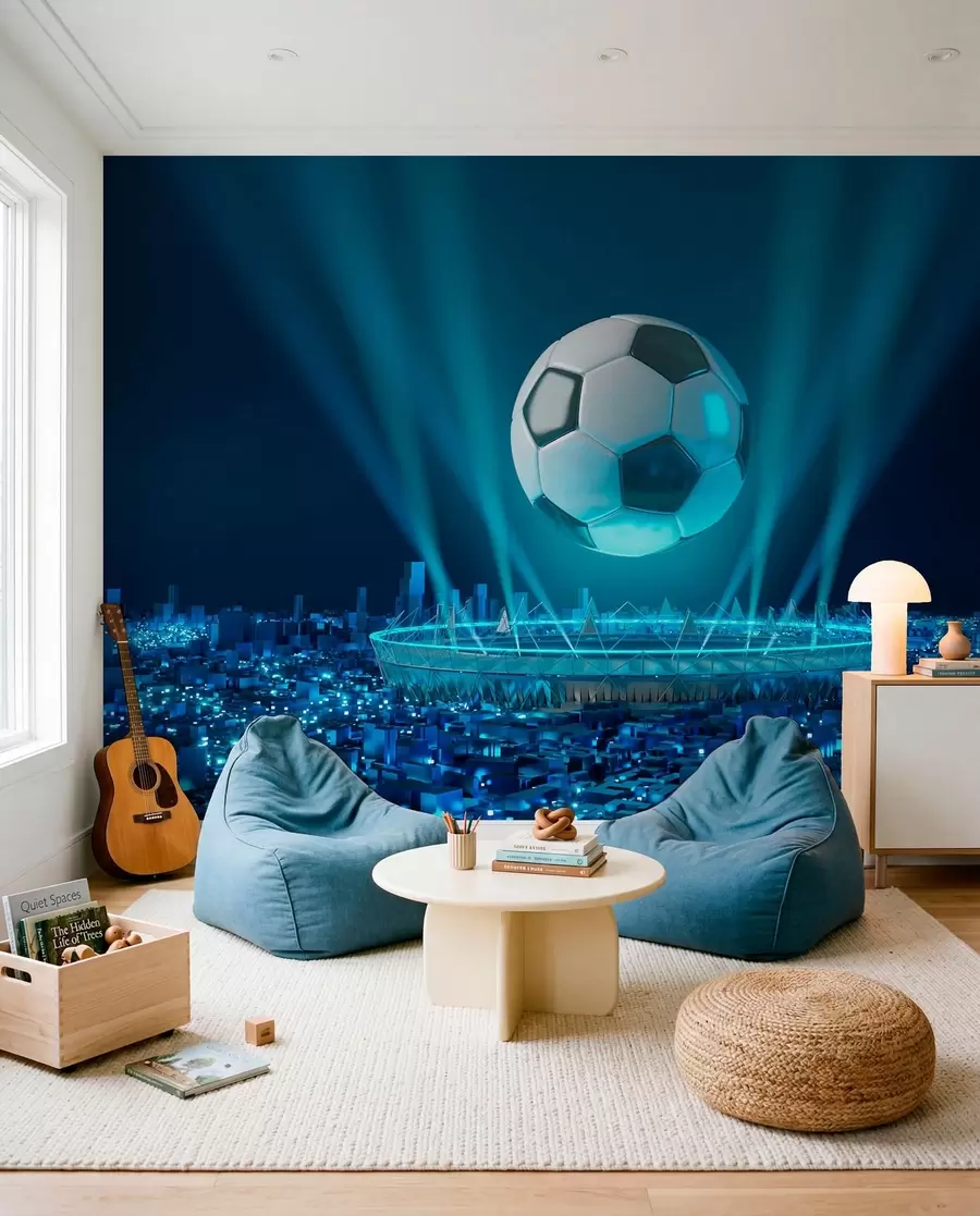 fototapeter Stadion i blått lys u72793