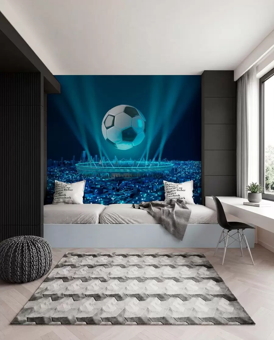 fototapeter Stadion i blått lys u72793