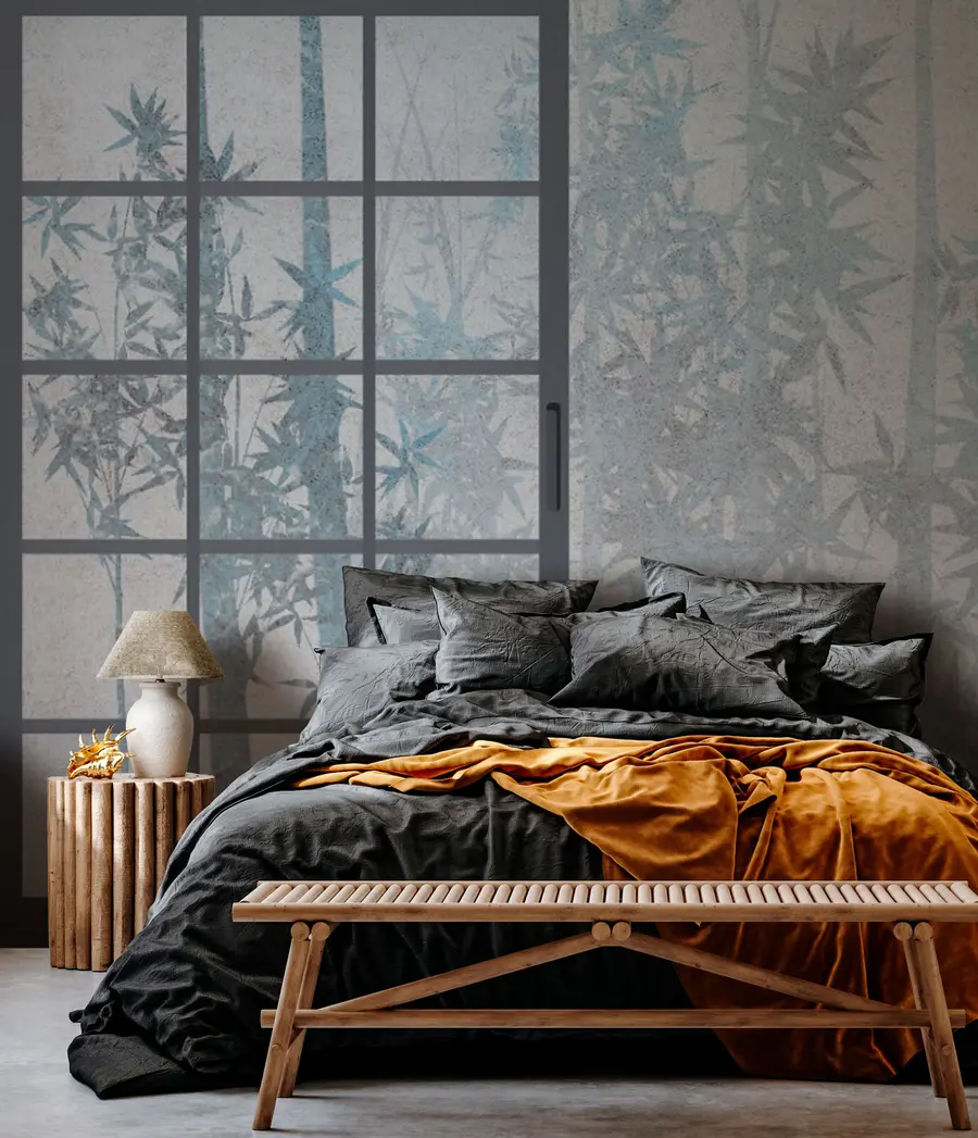 fototapeter Bambus japansk tradisjonell dør stil Japandi stil u73365