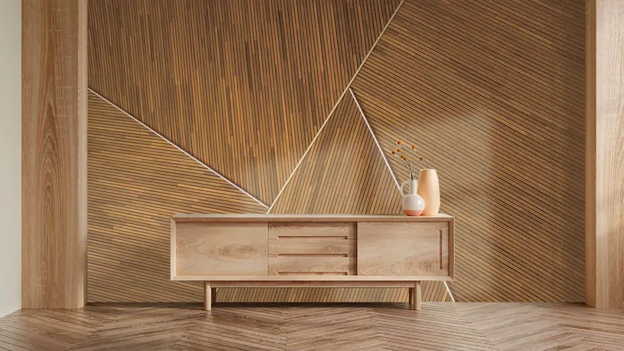 fototapeter Imitasjon av en trevegg u73431