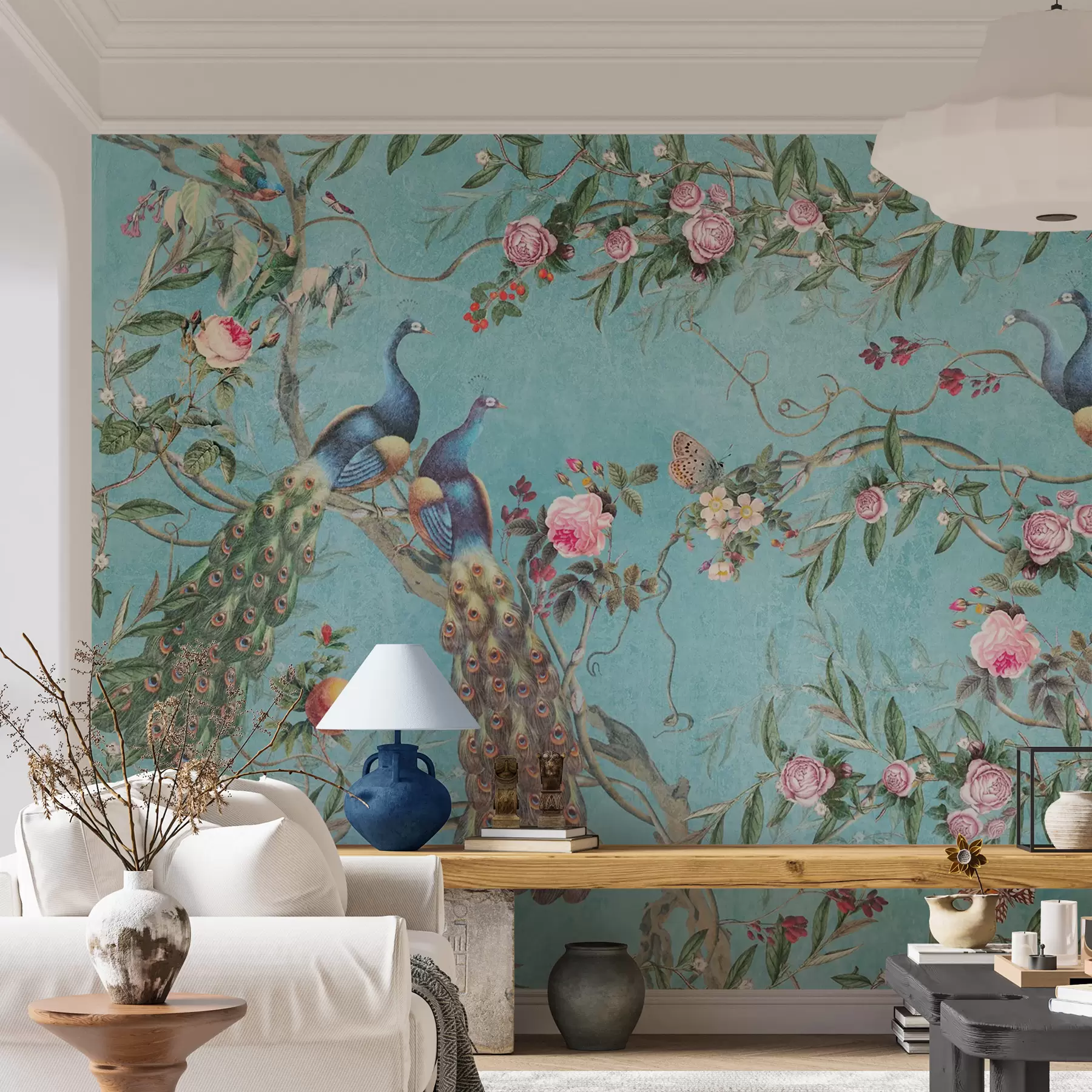 fototapeter Fugler, blomster og virveldyr u12428