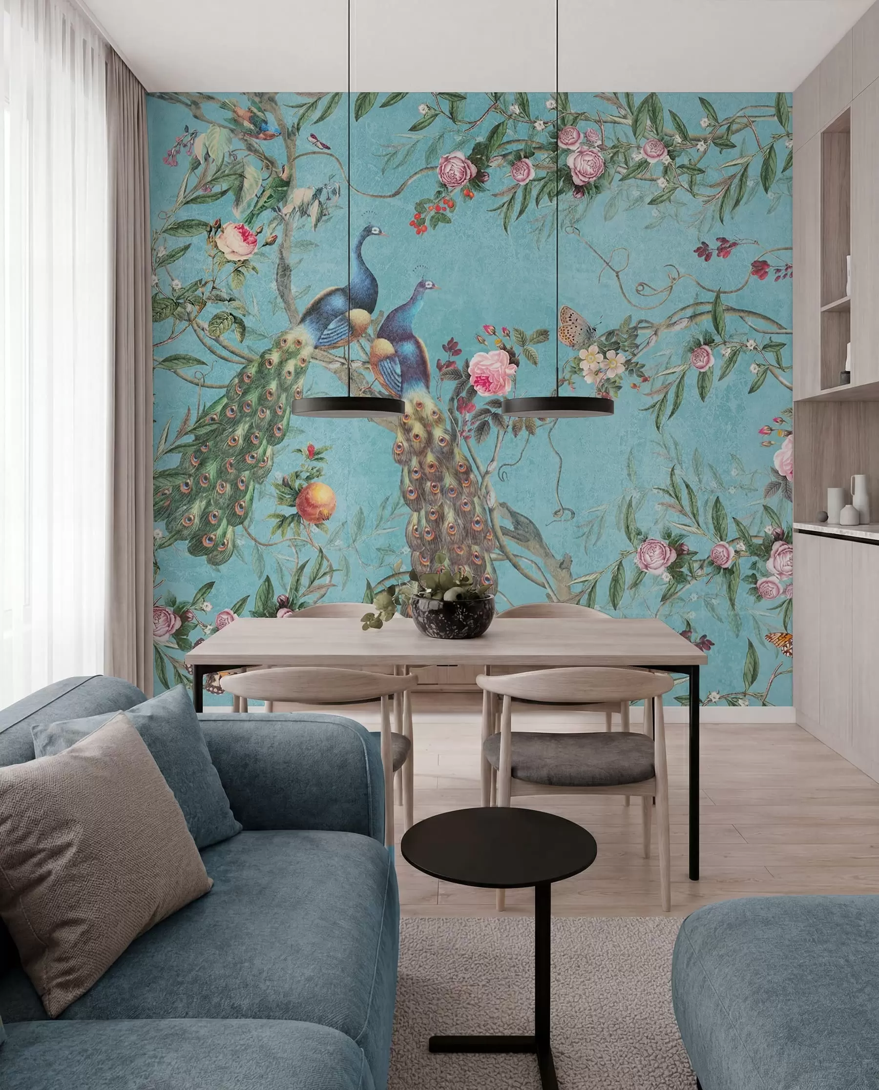 fototapeter Fugler, blomster og virveldyr u12428